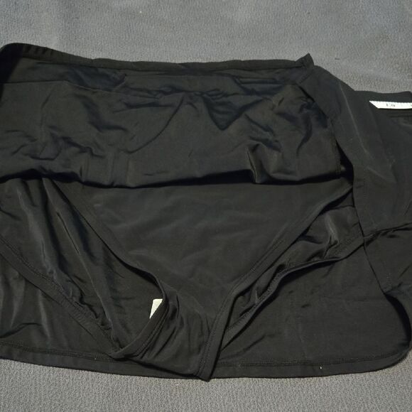 Aqua Green Black Plus Size Swim Skirt - Picture 5 of 5